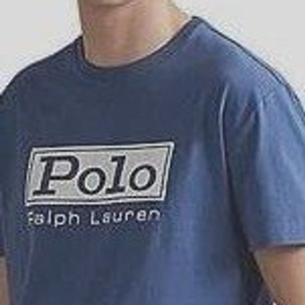 Polo Ralph Lauren Mens XXL Graphic T-Shirt Blue Box Logo T-Shirt~NWT - Picture 2 of 3